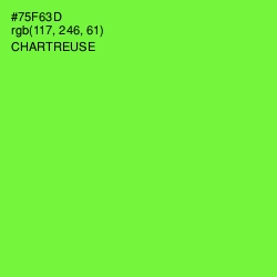 #75F63D - Chartreuse Color Image