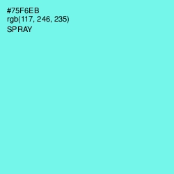 #75F6EB - Spray Color Image