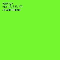 #75F72F - Chartreuse Color Image