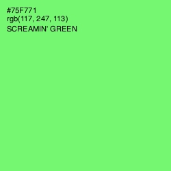 #75F771 - Screamin' Green Color Image