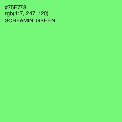 #75F778 - Screamin' Green Color Image