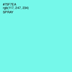 #75F7EA - Spray Color Image