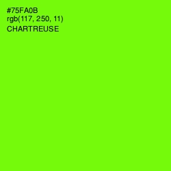 #75FA0B - Chartreuse Color Image