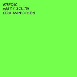 #75FD4C - Screamin' Green Color Image