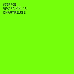 #75FF0B - Chartreuse Color Image