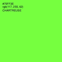 #75FF3E - Chartreuse Color Image