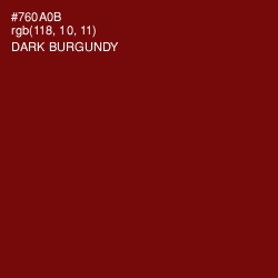 #760A0B - Dark Burgundy Color Image