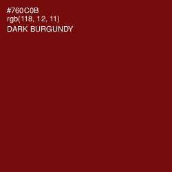 #760C0B - Dark Burgundy Color Image