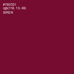 #760D31 - Siren Color Image