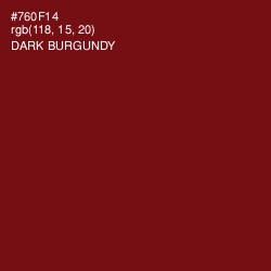 #760F14 - Dark Burgundy Color Image