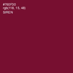 #760F30 - Siren Color Image