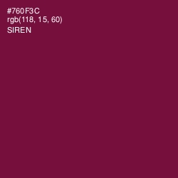 #760F3C - Siren Color Image