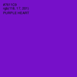 #7611C9 - Purple Heart Color Image