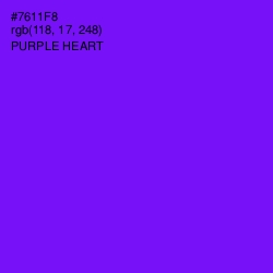 #7611F8 - Purple Heart Color Image