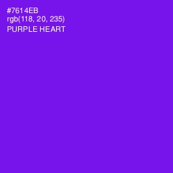 #7614EB - Purple Heart Color Image
