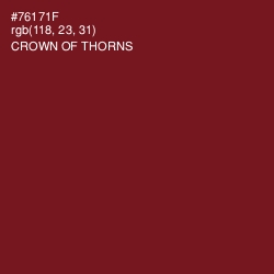 #76171F - Crown of Thorns Color Image