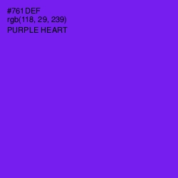 #761DEF - Purple Heart Color Image