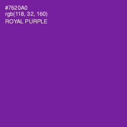 #7620A0 - Royal Purple Color Image