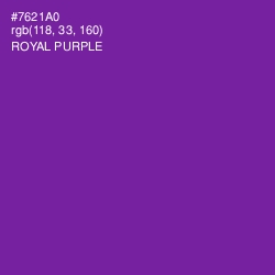 #7621A0 - Royal Purple Color Image