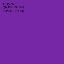 #7627A6 - Royal Purple Color Image