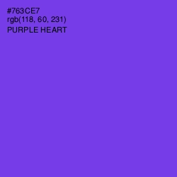 #763CE7 - Purple Heart Color Image