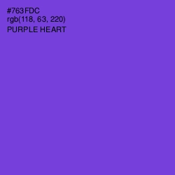 #763FDC - Purple Heart Color Image