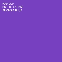 #7640C0 - Fuchsia Blue Color Image