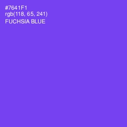 #7641F1 - Fuchsia Blue Color Image