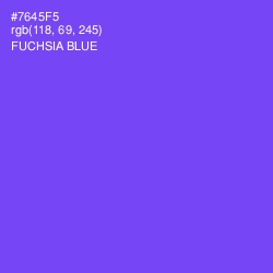 #7645F5 - Fuchsia Blue Color Image