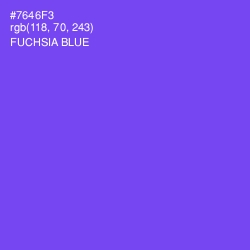 #7646F3 - Fuchsia Blue Color Image