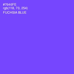 #7646FE - Fuchsia Blue Color Image