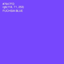 #7647FD - Fuchsia Blue Color Image