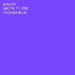 #7647FF - Fuchsia Blue Color Image