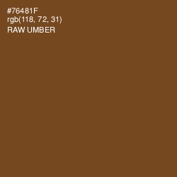 #76481F - Raw Umber Color Image
