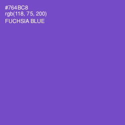 #764BC8 - Fuchsia Blue Color Image