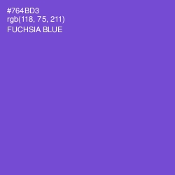 #764BD3 - Fuchsia Blue Color Image