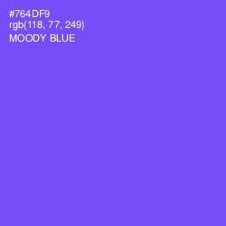 #764DF9 - Moody Blue Color Image