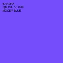 #764DFA - Moody Blue Color Image