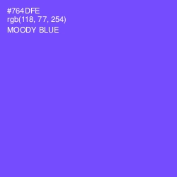 #764DFE - Moody Blue Color Image