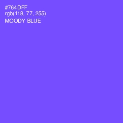 #764DFF - Moody Blue Color Image