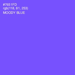 #7651FD - Moody Blue Color Image