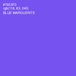 #7653F0 - Blue Marguerite Color Image