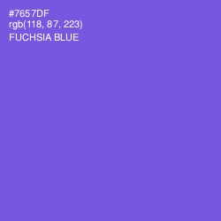 #7657DF - Fuchsia Blue Color Image