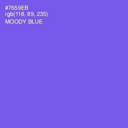 #7659EB - Moody Blue Color Image