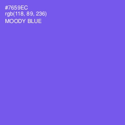 #7659EC - Moody Blue Color Image