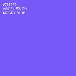#7659F9 - Moody Blue Color Image