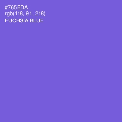 #765BDA - Fuchsia Blue Color Image