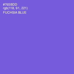 #765BDD - Fuchsia Blue Color Image