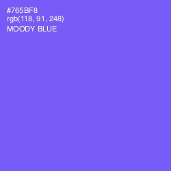 #765BF8 - Moody Blue Color Image