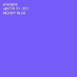 #765BFB - Moody Blue Color Image